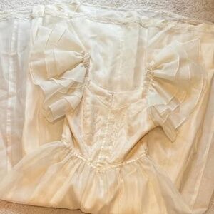 1970s/1980s Candi Jones Gown Pearl white dress
